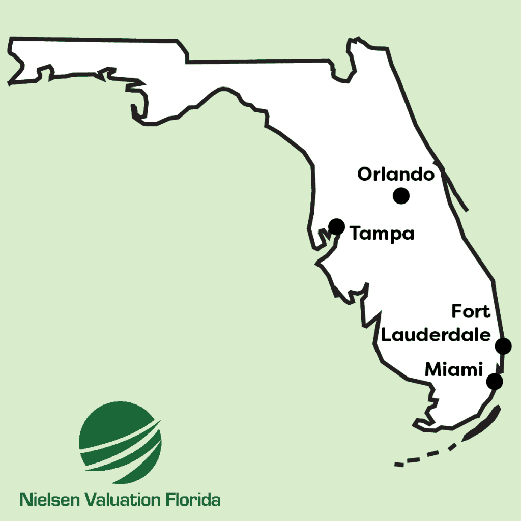 Map of Nielsen Valuation Florida locations